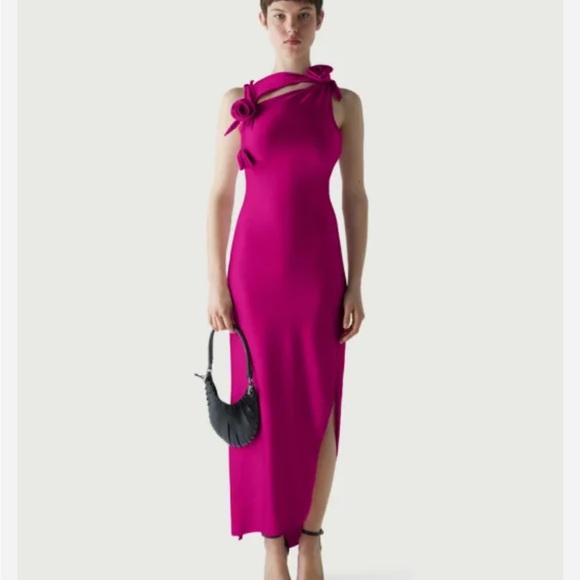 🌺 Coperni asymmetric flower gown in raspberry 🌺 - Picture 5 of 7